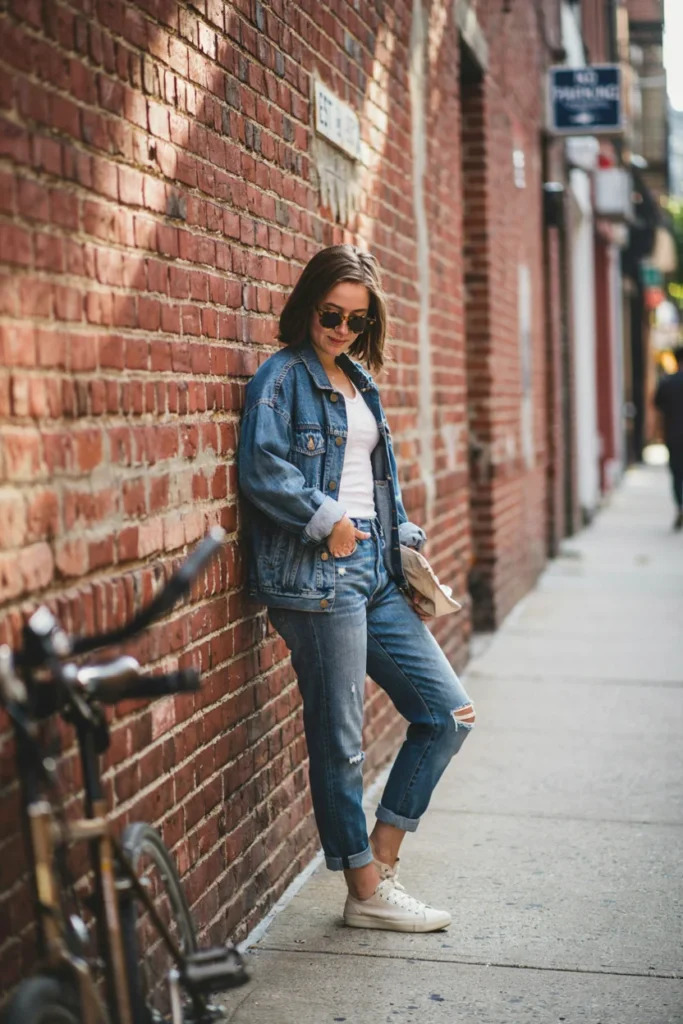 Distressed Boyfriend Jeans