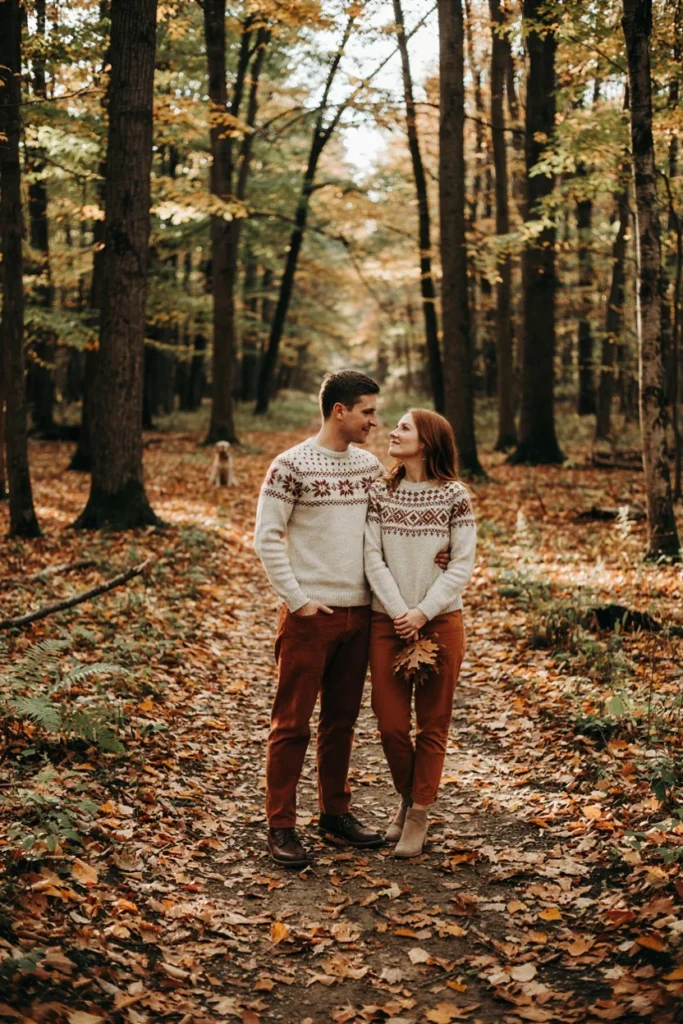 Fair Isle Sweater with Corduroy Pants