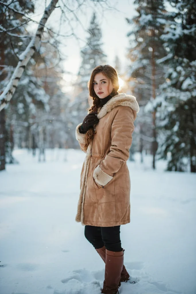 Fishtail Braid with Fur Hood