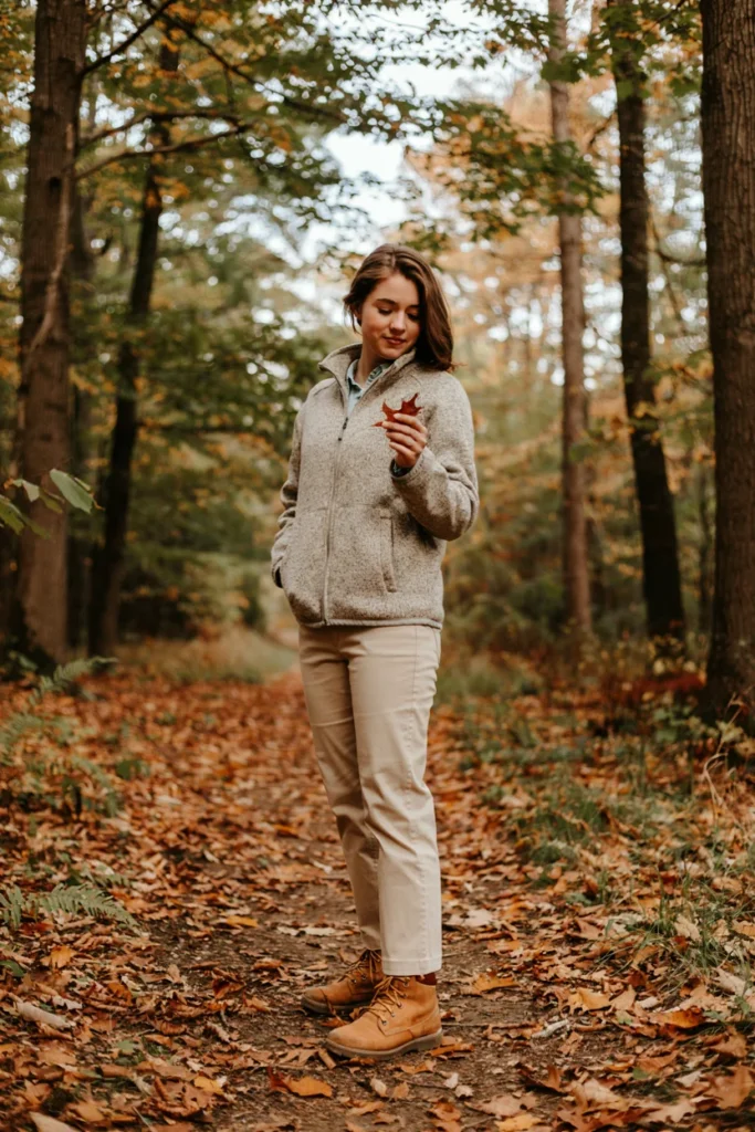 Fleece Jacket Over Button-Down