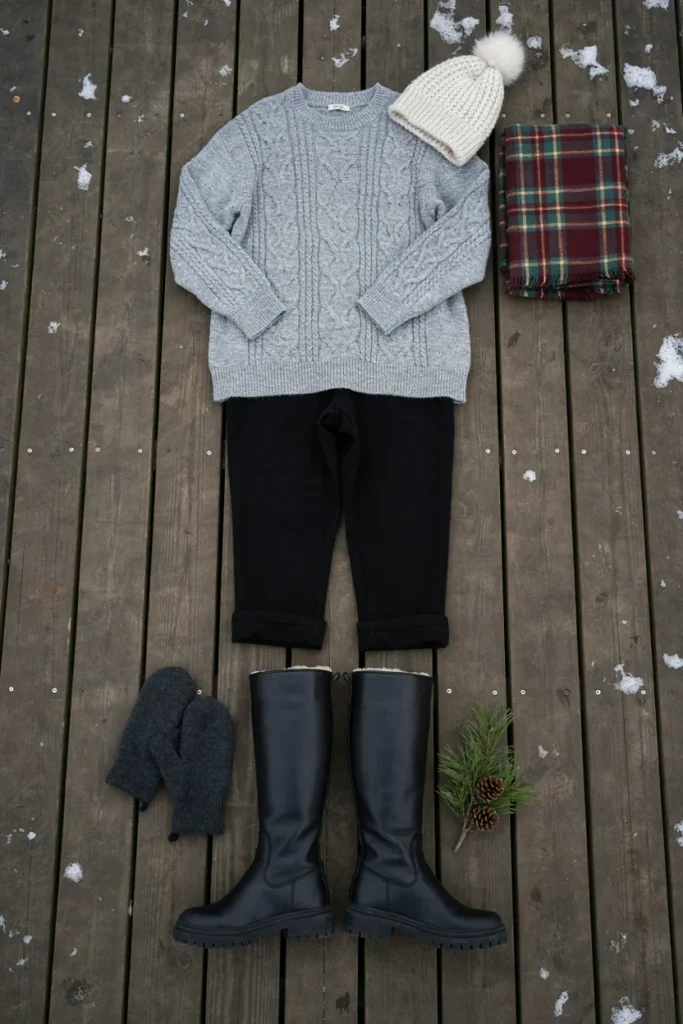 Fleece-Lined Leggings and Tunic Sweater