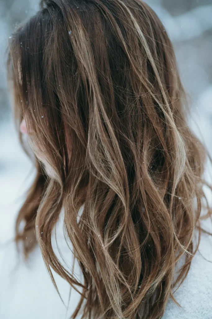 Winter Hair Color 2026 Frosted Chocolate Brown