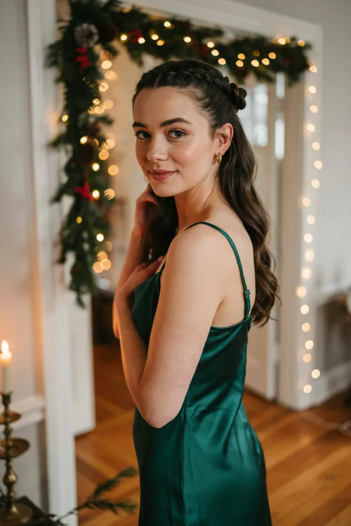 Half-Up Braided Bun