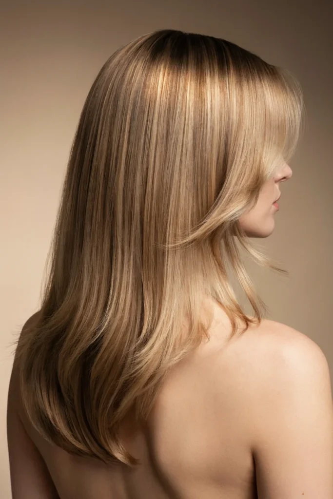Halo Color on Long Layered Hair