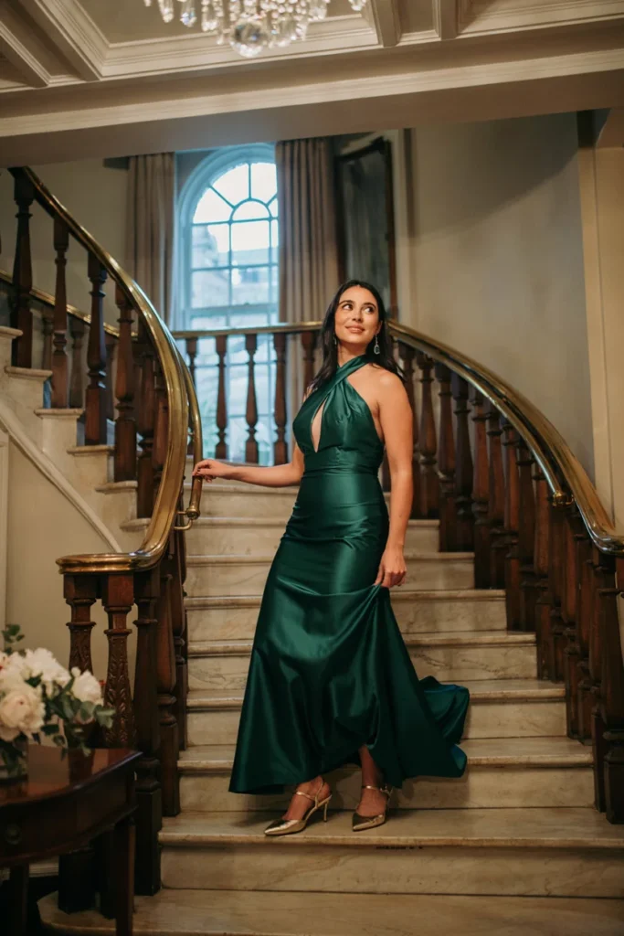 Halter Neck Gown for Formal Milestone Celebration