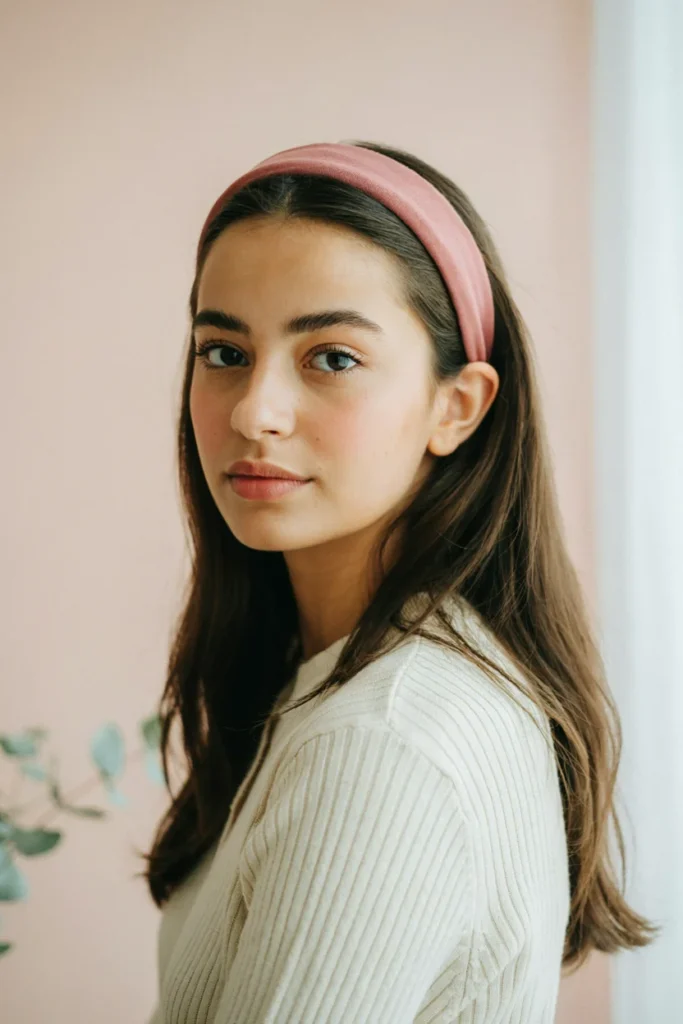 Headband Pushed-Back Style