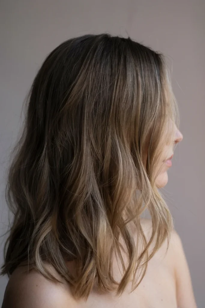 Honey Blonde Halo on Deep Brunette