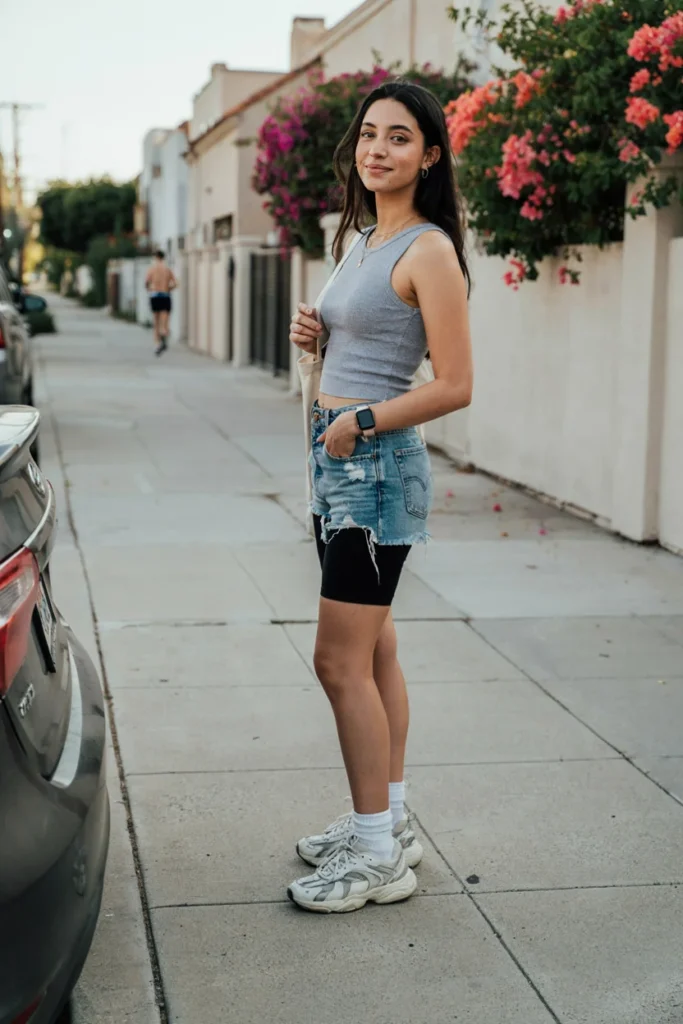 Jeans with Bike Shorts Layer