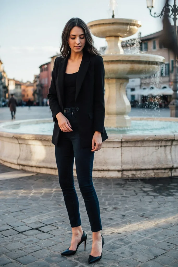  Jeans with Blazer Dress Layered