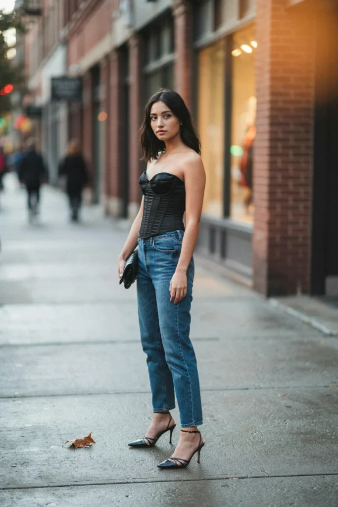 Jeans with Corset Top