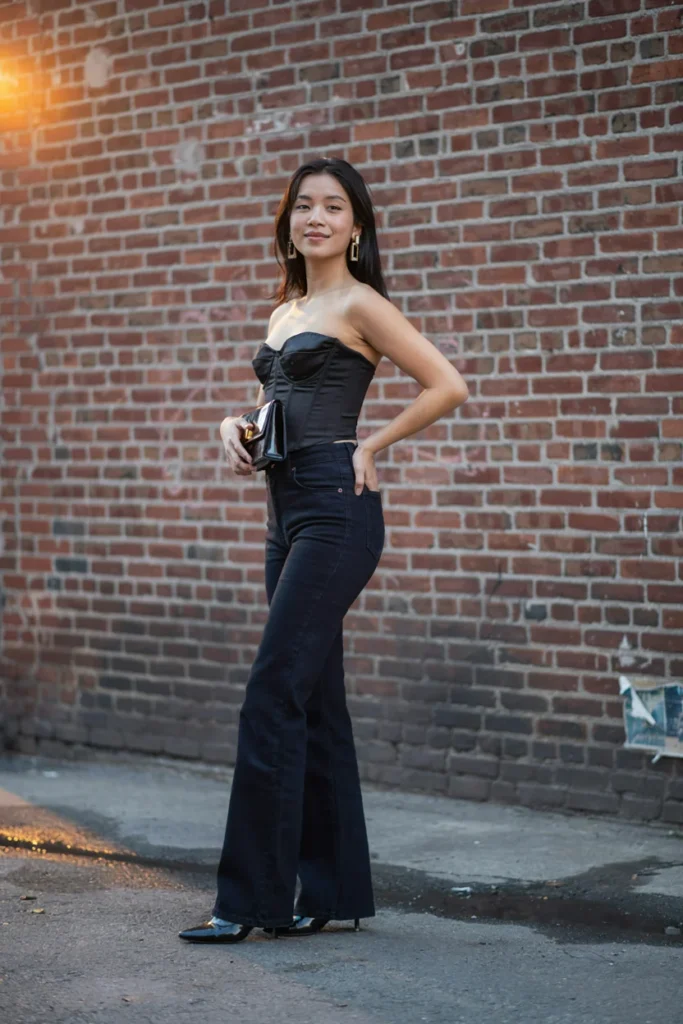 Jeans with Corset Top