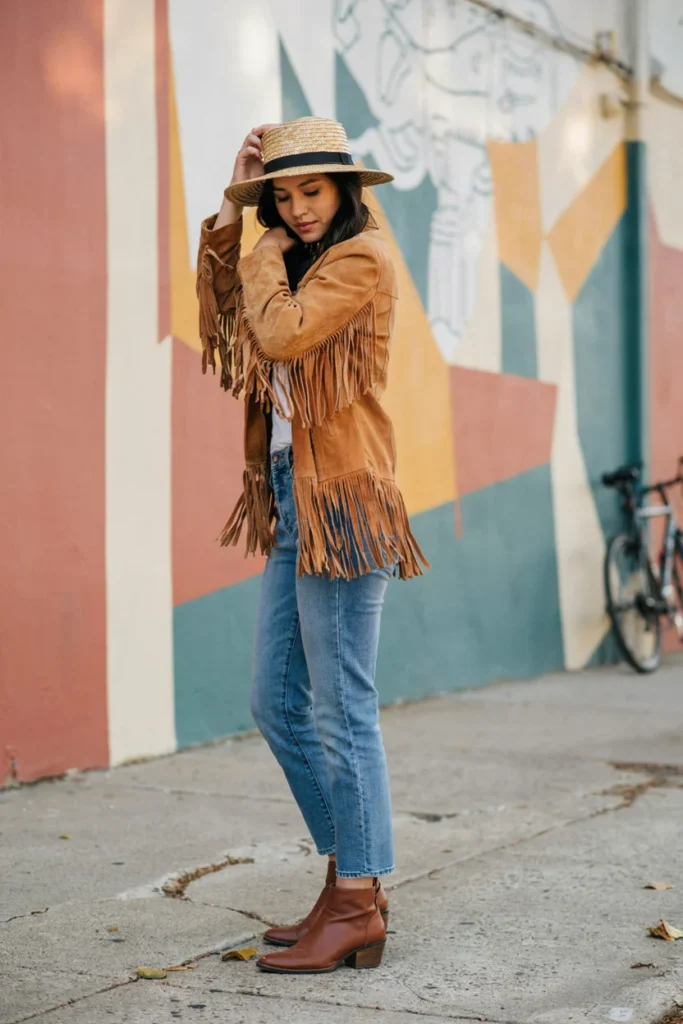 Jeans with Fringe Jacket