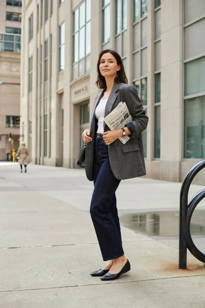 Jeans with Oversized Blazer