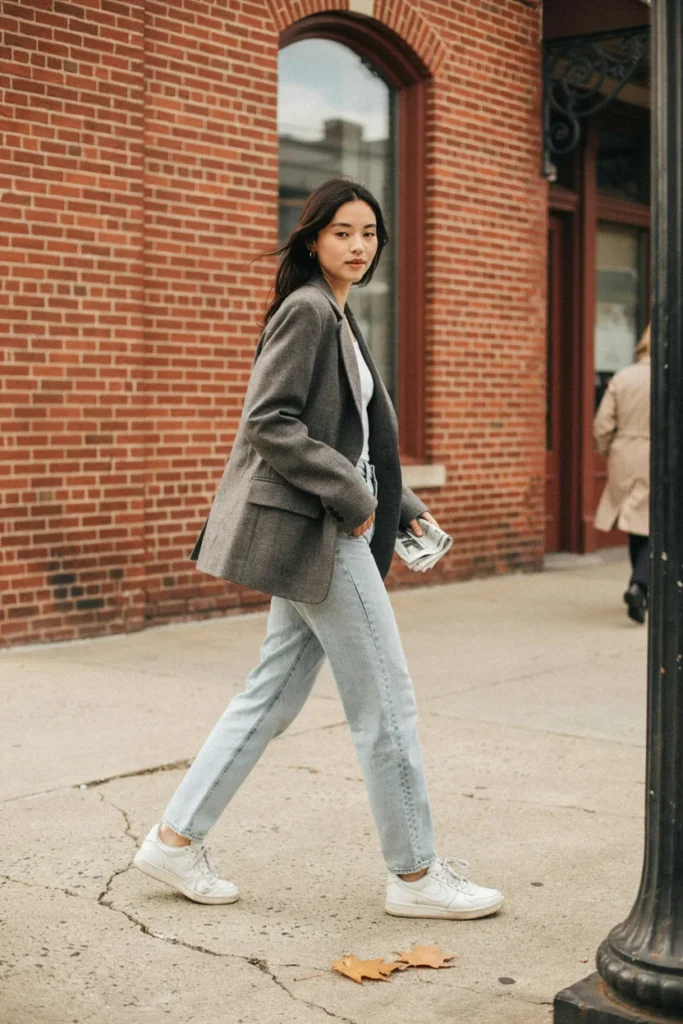 Jeans with Oversized Blazer