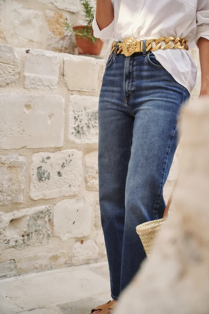 Jeans with Statement Belt