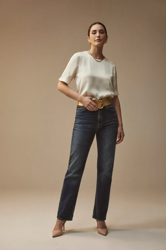 Jeans with Statement Belt