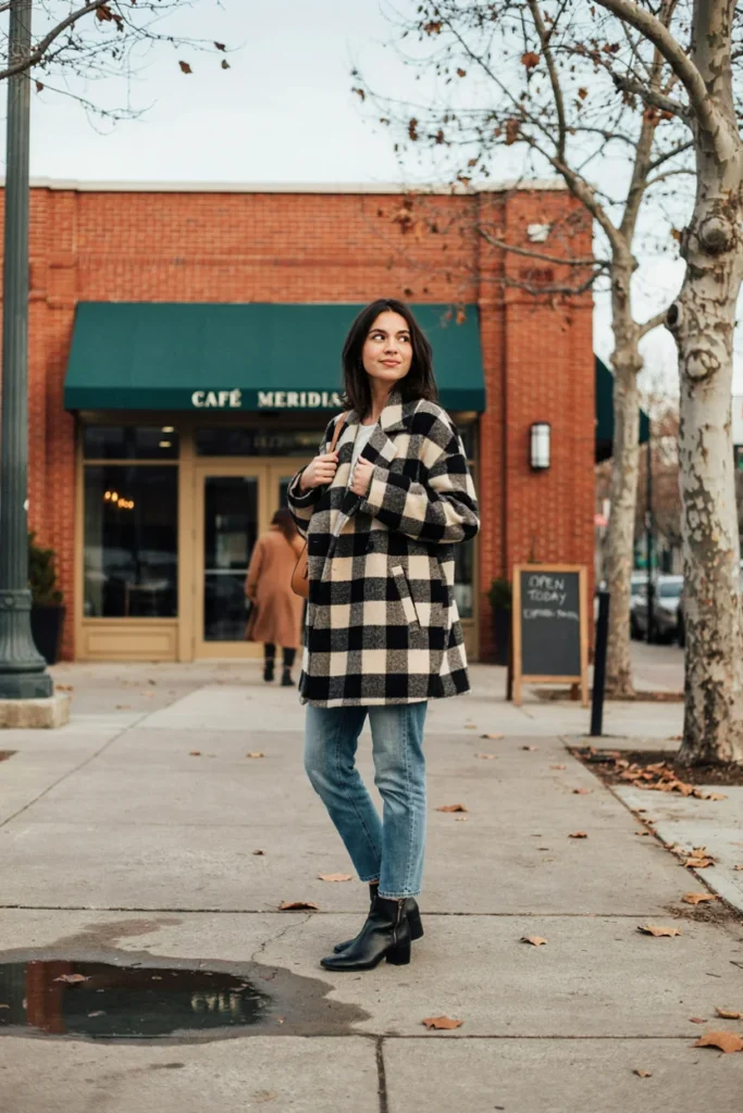 Jeans with Statement Coat