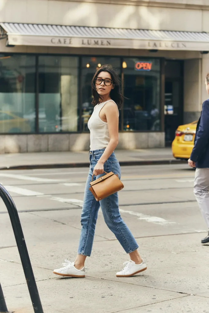 Jeans with Statement Sunglasses