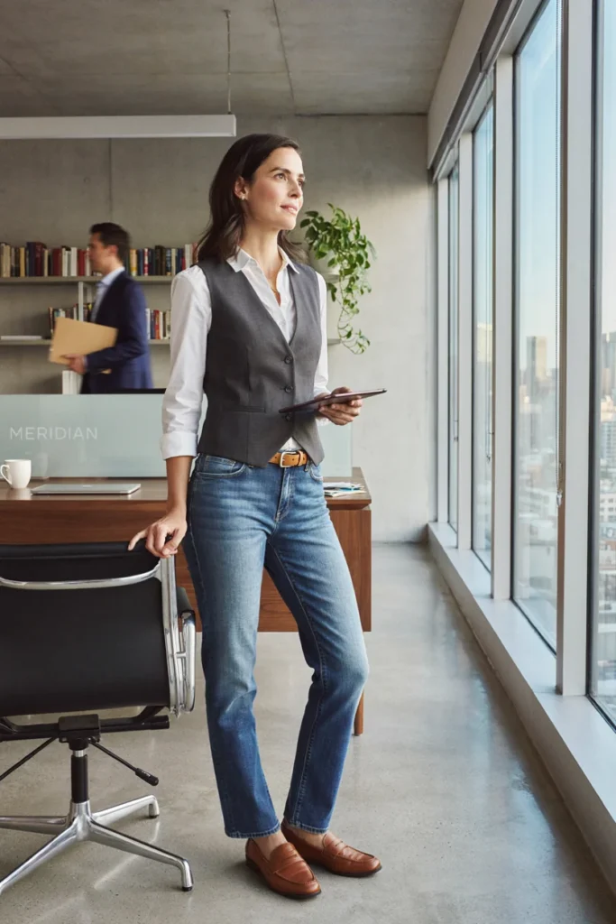 Jeans with Tailored Vest