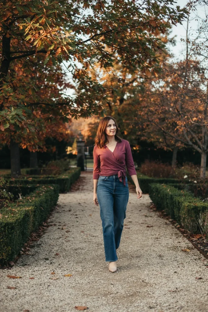 Jeans with Wrap Top