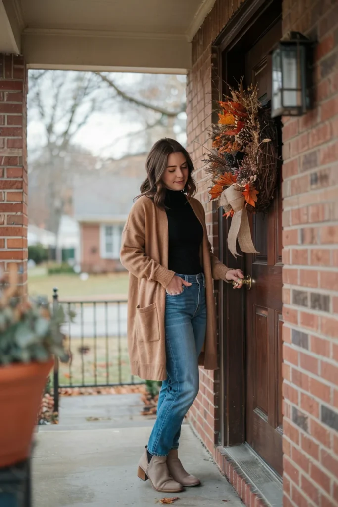  Layered Cardigan and Turtleneck