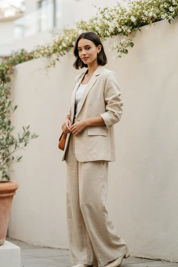 Linen Blazer with Trousers