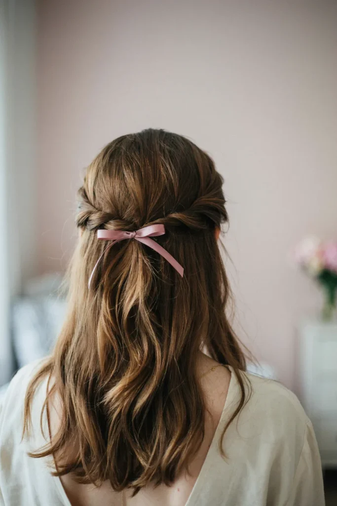 Loose Braided Half-Up Style