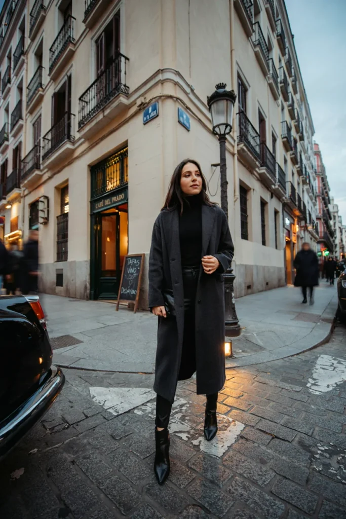  Monochrome Black Outfit for Sleek City Exploring