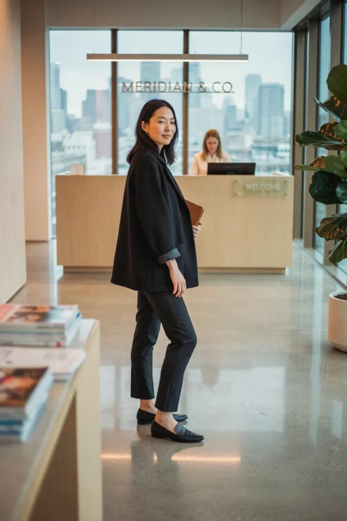 Oversized Blazer with Slim Pants
