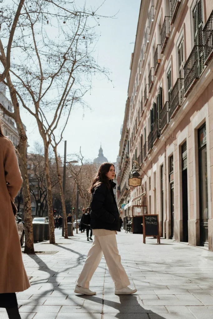  Puffer Jacket and Wide-Leg Pants for Comfort and Style
