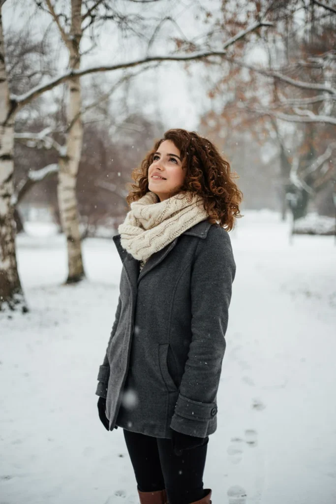Rich Cocoa Brown Winter Hair Color