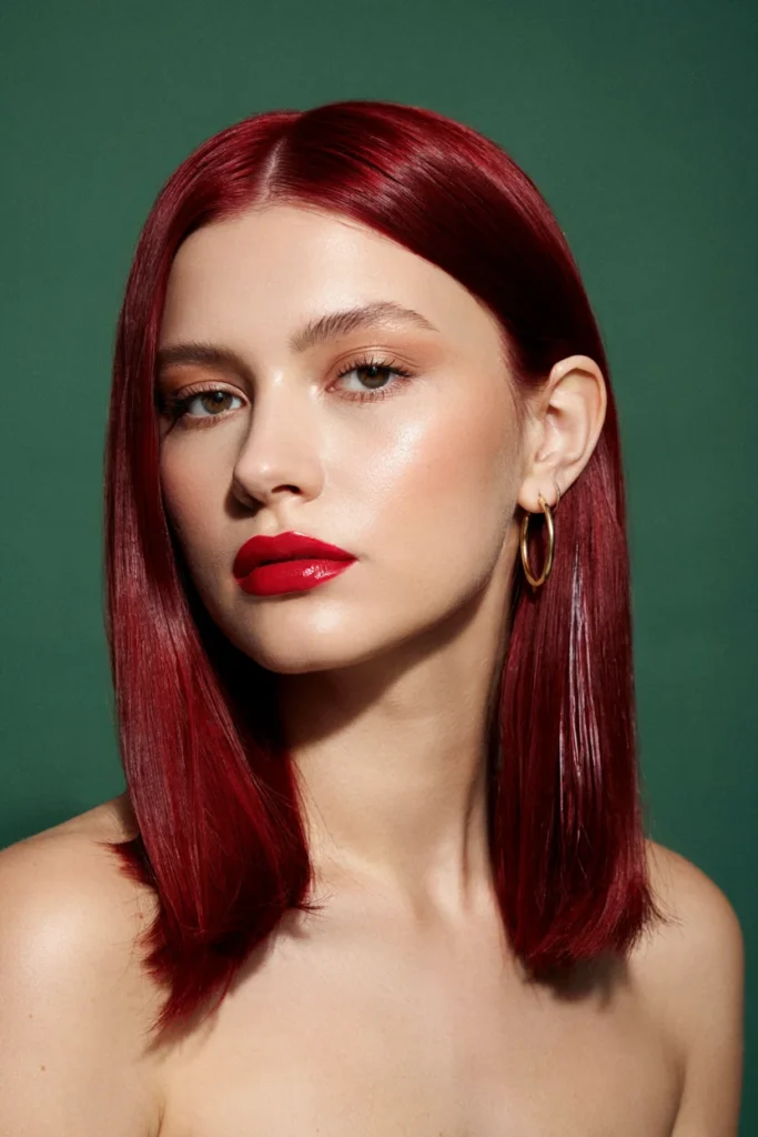 Ruby Red Fall Hair