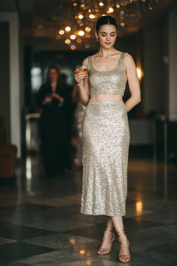 Sequin Two-Piece Set
