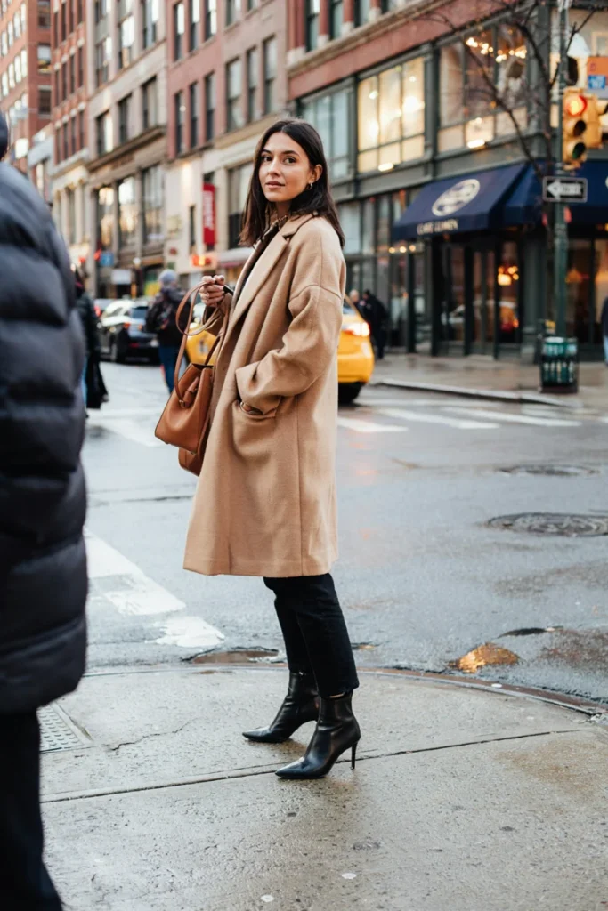 Skinny Jeans with Statement Coat