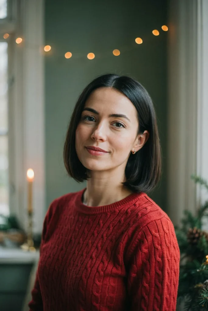 Sleek Bob with Side Part