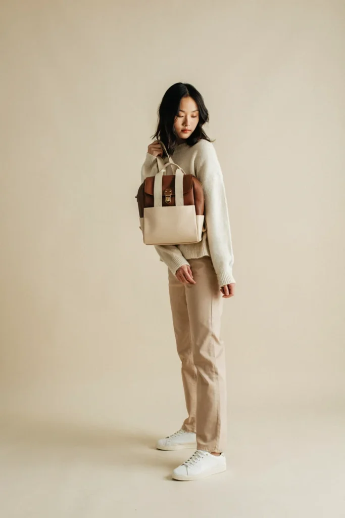 Statement Backpack with Neutral Basics