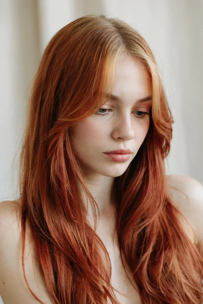 Strawberry Blonde Halo on Red Base