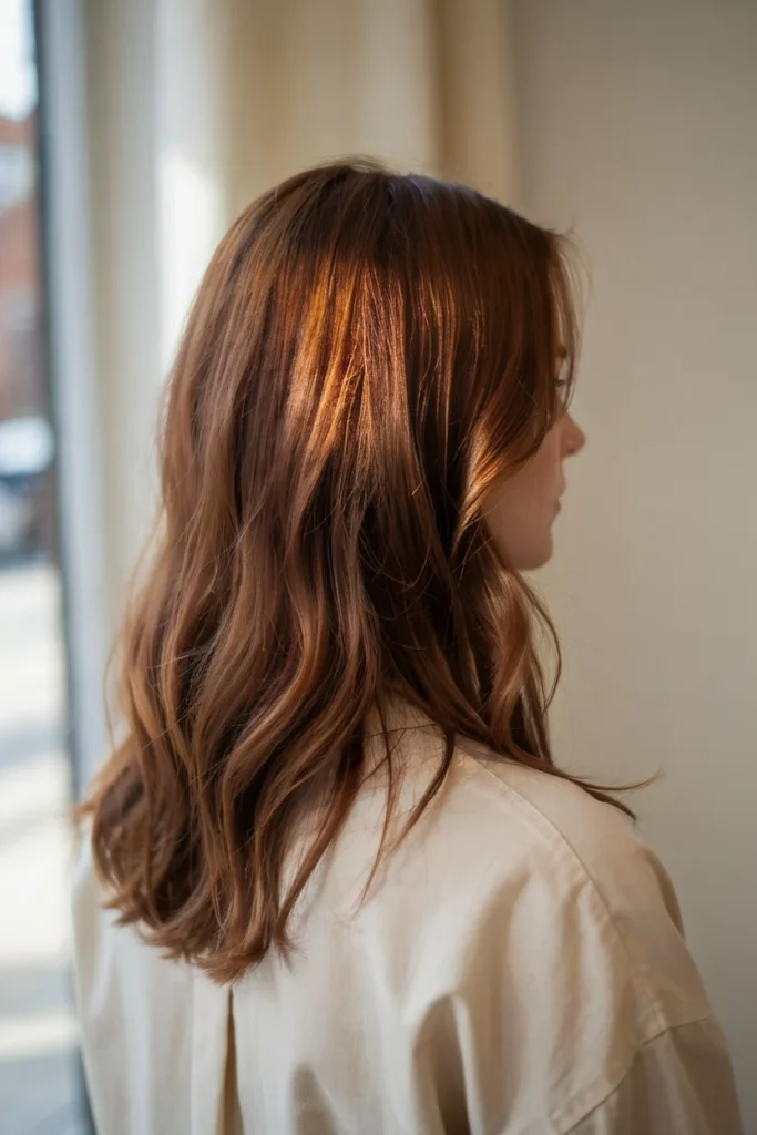 Sunlit Halo on Medium Auburn