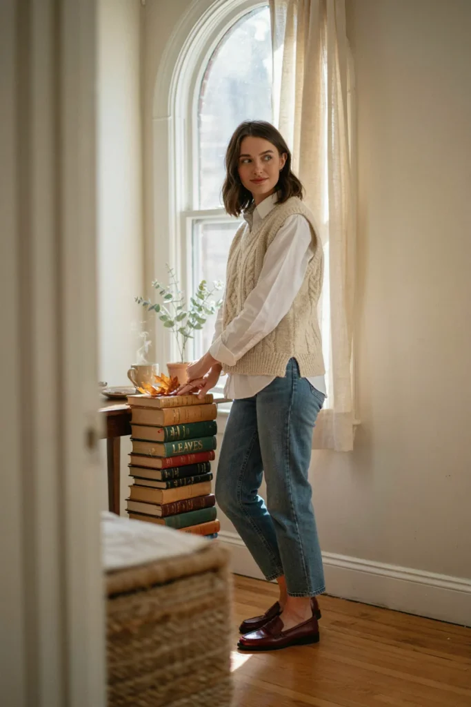 Sweater Vest with Button-Down Shirt