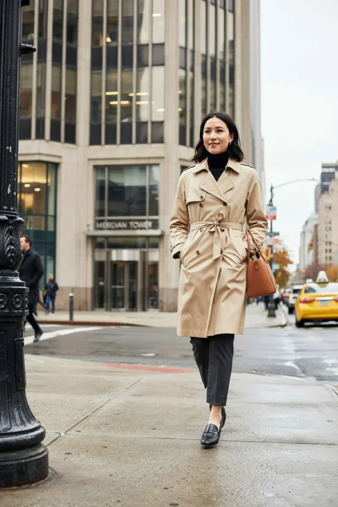 Trench Coat Layered Look