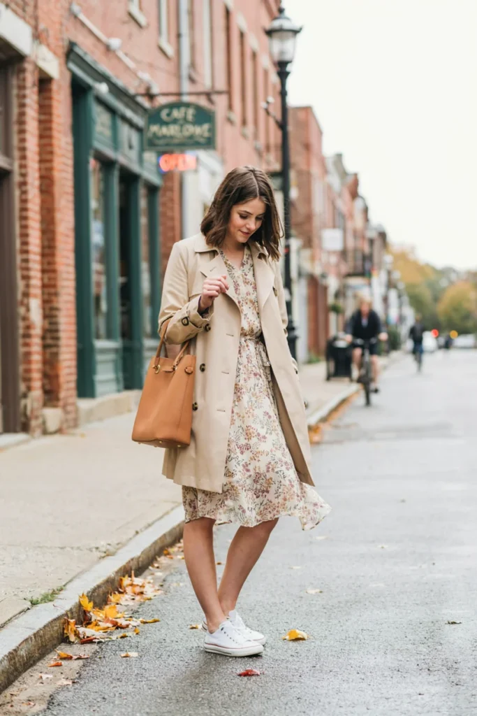 Trench Coat Over Summer Dress