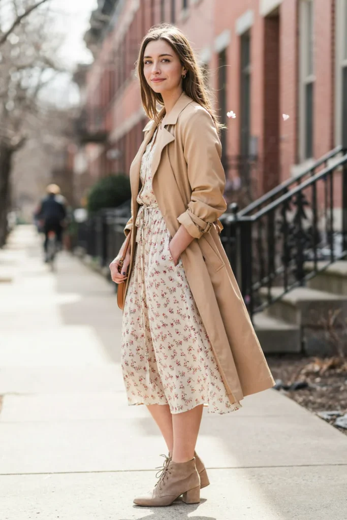 Trench Coat over Sundress
