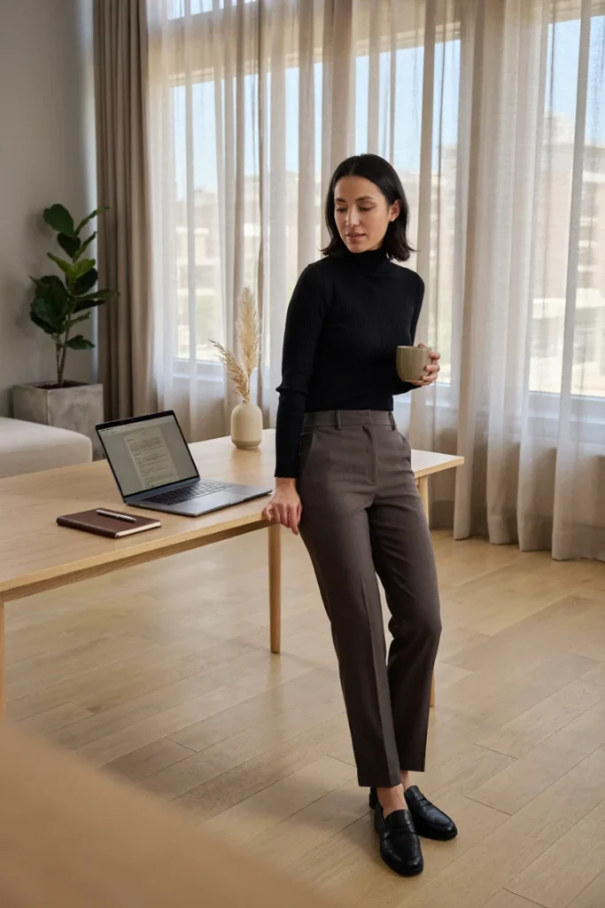 Turtleneck with Tailored Pants