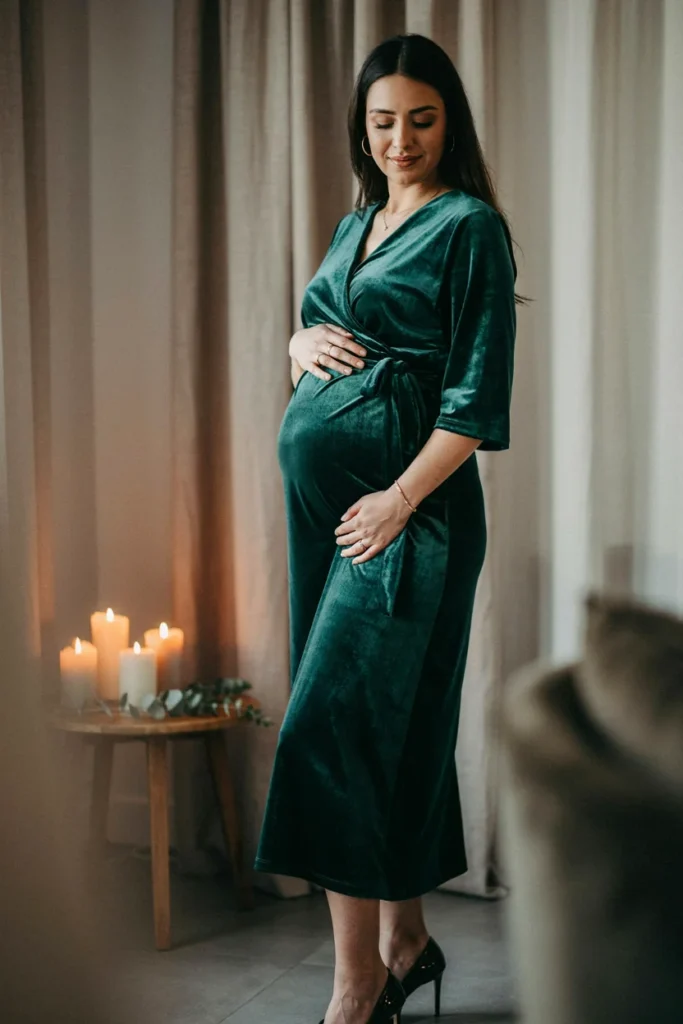 Velvet Wrap Dress