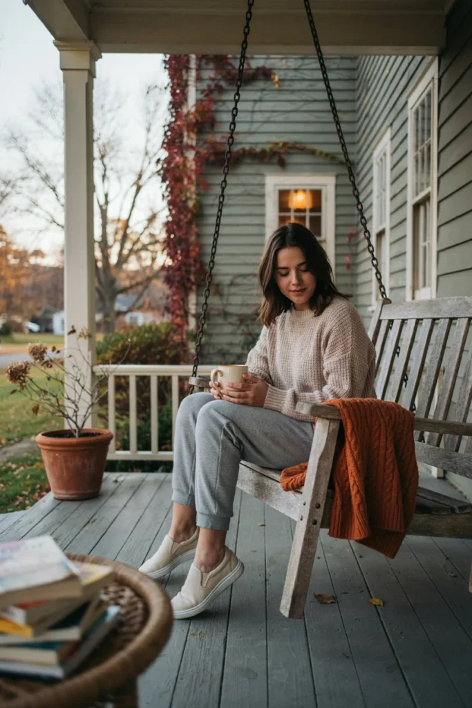 Waffle Knit Sweater with Joggers