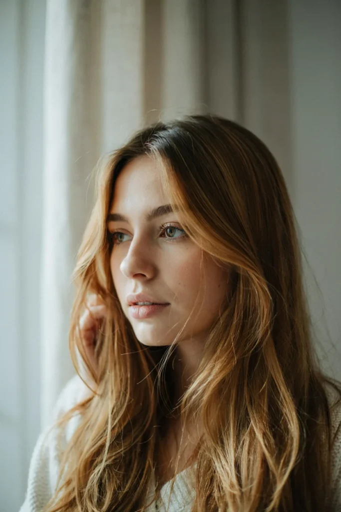 Warm Caramel Highlights Hair Color Ideas