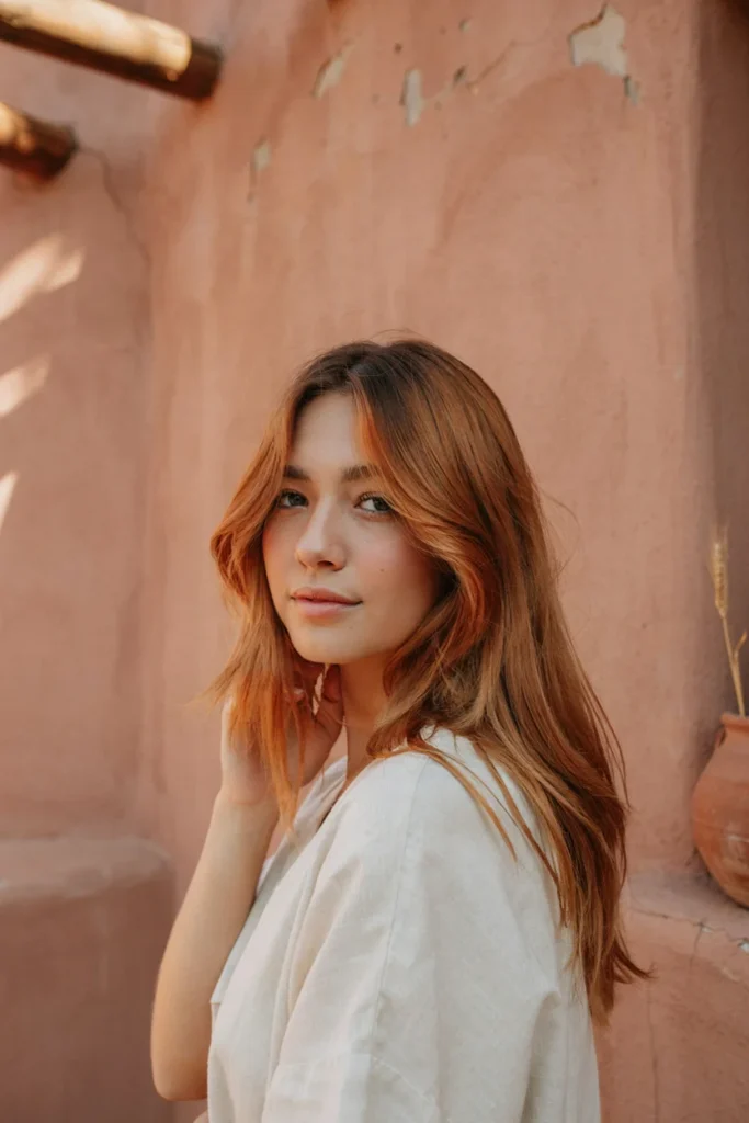 Warm Terracotta Balayage