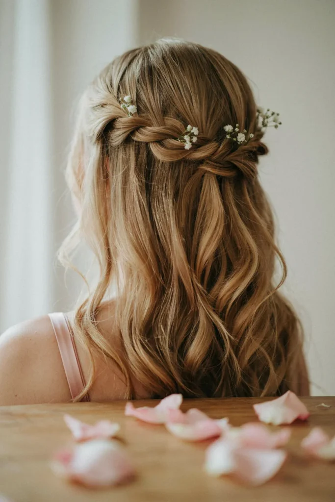 Romantic Hairstyles Waterfall Braid
