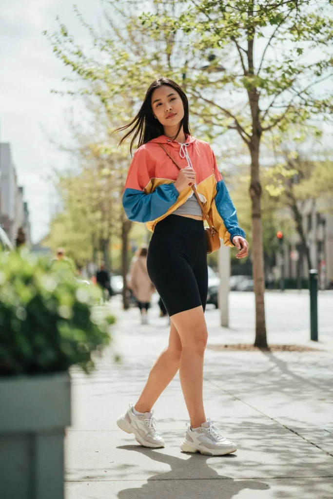 Windbreaker with Bike Shorts