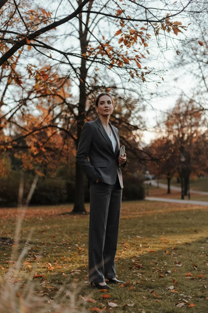 Charcoal Grey Pantsuit